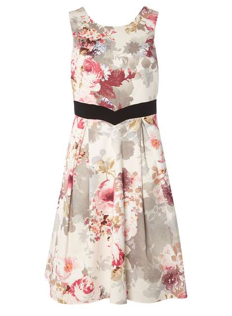 **Luxe Multi Floral Prom Dress
